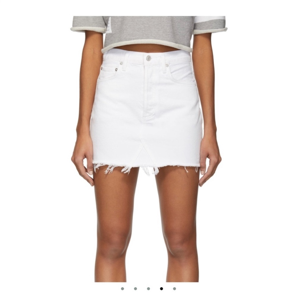 AGOLDE Quinn Oyster High Rise Mini Skirt size 27